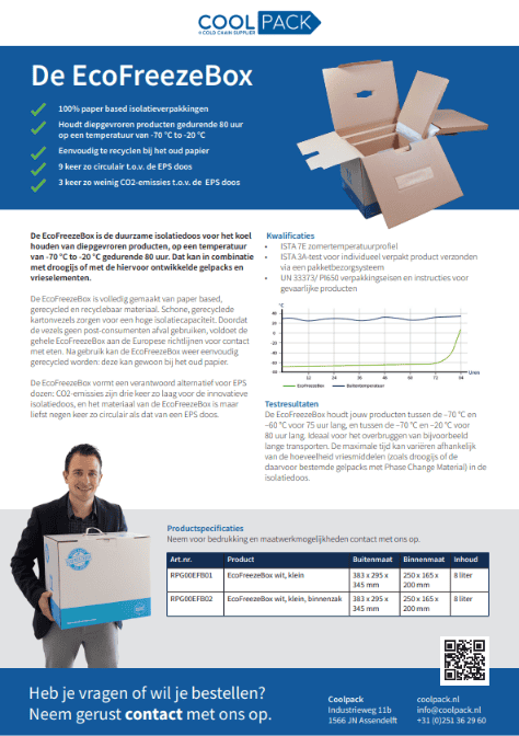 Productblad isolatiebox EcoFreezeBox